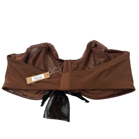 SKIMS Ultra Fine Mesh Strapless Bra Underwire Convertible 42D Jasper - Picture 4 of 13